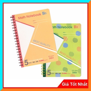 Sổ Tay Lò Xo Kép Caro Klong Khổ B5 Bìa Nhựa 200 Trang MS: 299