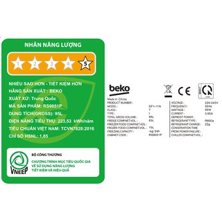 Tủ Lạnh Beko RS9051P 93 Lít