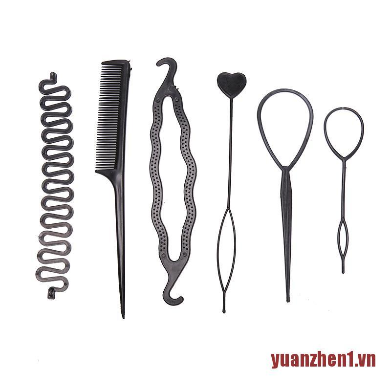 Bộ 6 Dụng Cụ Tạo Kiểu Tóc Xuyên Thấu YUANEN