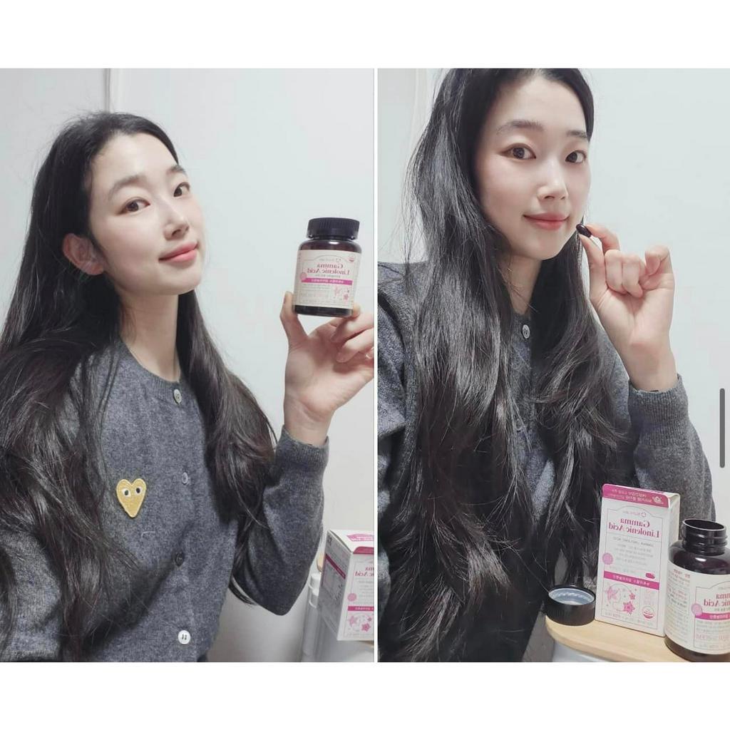 Combo Viên uống nội tiết tố Gamma linolenic Acid 60 viên + Viên uống nhau thai cừu Galtec 60 viên uống 1 tháng Hàn Quốc