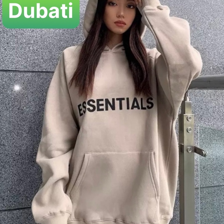 ÁO KHOÁC HOODIE NAM NỮ CHỮ ESSENTIALS PHONG CÁCH HÀN SÀNH ĐIỆU- DUBATI FASHION