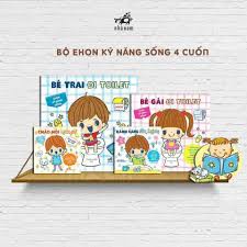 Sách - Ehon kỹ năng sống (bộ 4 cuốn - các trang in mầu bìa cứng NXB Nhã Nam)