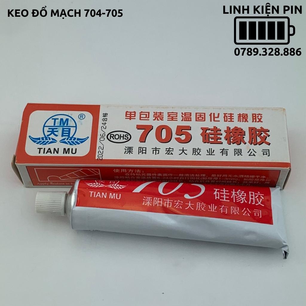 Keo đỗ mạch 704.705 bảo vệ mạch pin, trắng sữa, đen và silicone keo trong, phủ bám tốt