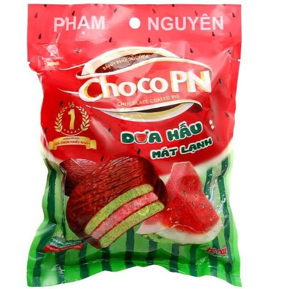 BÁNH SOCOLA KEM VỊ DƯA HẤU MÁT LẠNH CHOCO PN GÓI 204G
