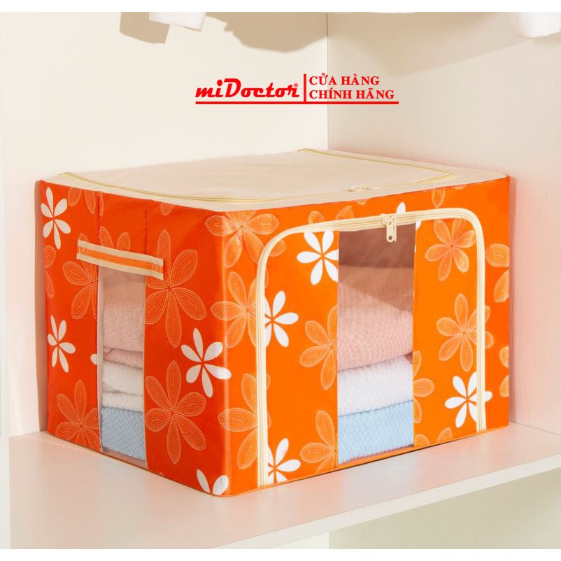 (CÓ CHỌN MÀU, LOẠI TỐT) Túi đựng chăn màn quần áo khung sắt gấp gọn kích thước 50 x 40 x 33cm miDoctor