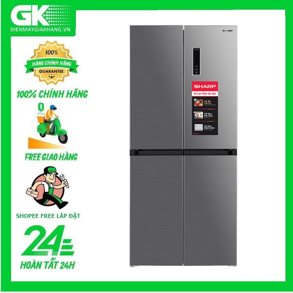 SJ-FX420V-SL --- MIỄN PHÍ CÔNG LẮP ĐẶT-- Tủ lạnh Sharp Inverter 362 lít SJ-FX420V-SL