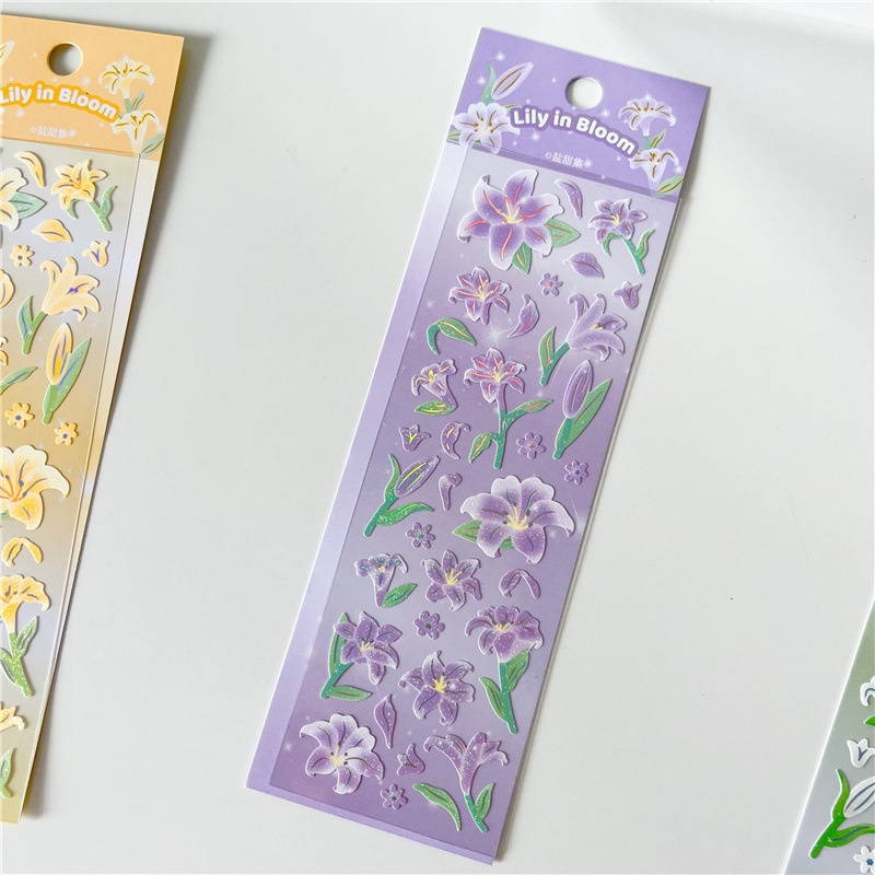 Stickers hoa decor toploader - Lyly in bloom