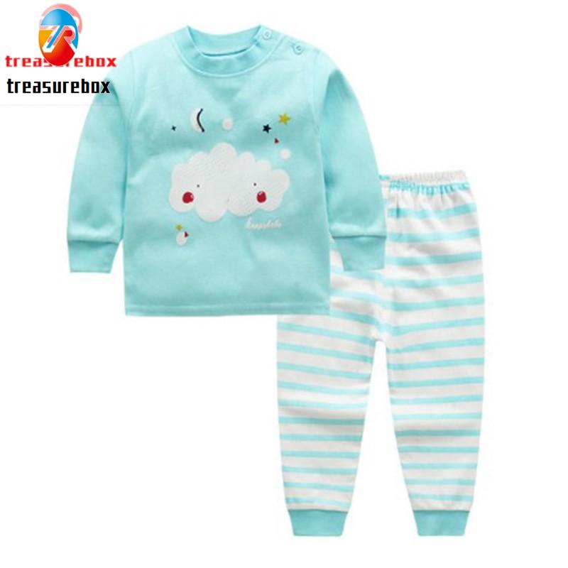 Bộ Đồ Ngủ 2 Món Áo Thun Cotton + Quần Dài Cho Bé