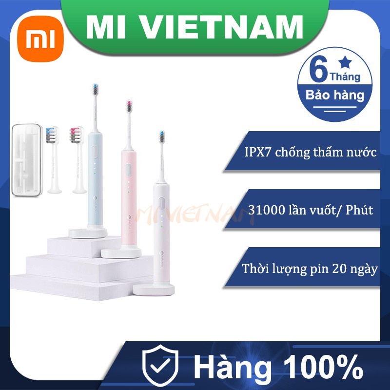 Bàn chải điện Xiaomi DR-BEI Sonic BETC01 Sensitive IPX7 Waterproof Dwaterproof Electric Toothbrush Bảo hành 3 tháng