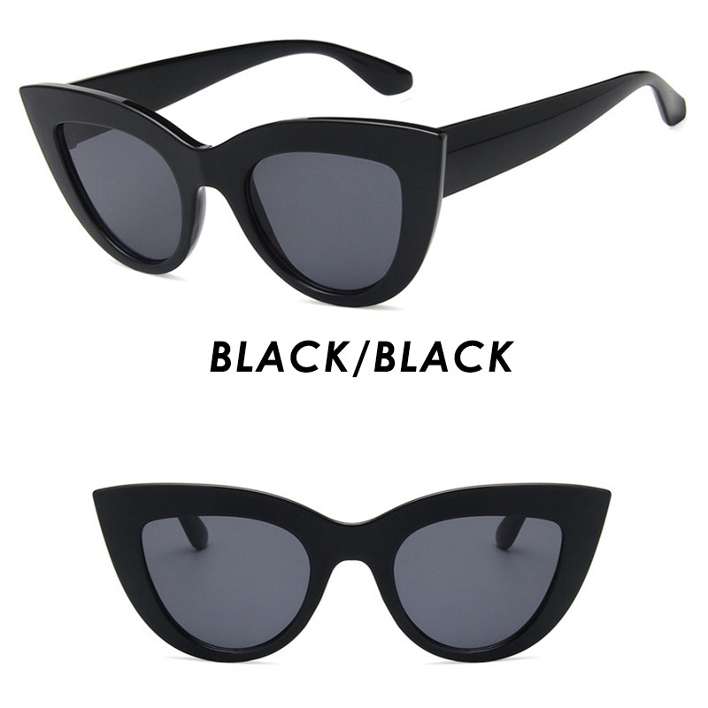 Kính mắt mèo Vintage bảo vệ UV400 có vải lau và túi quà tặng