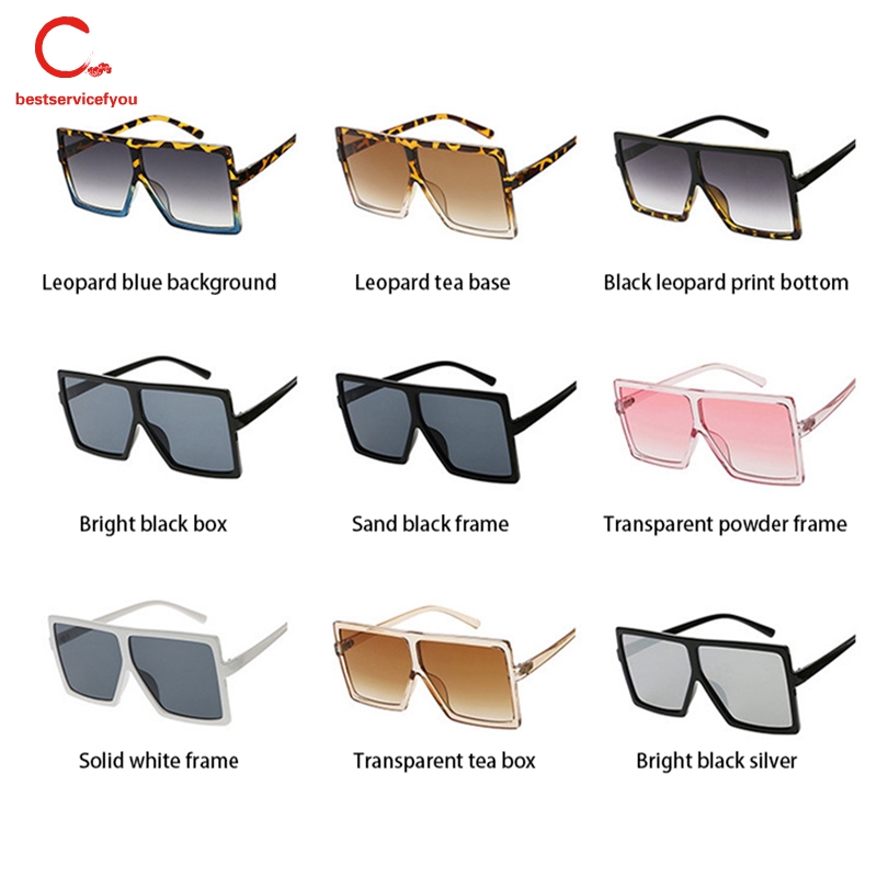 Oversized Square Flat Top Sunglasses Women Men Fashion Sunglasses Shade UV400 | BigBuy360 - bigbuy360.vn