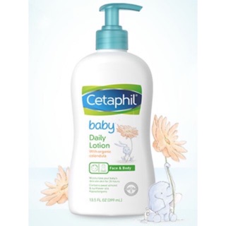Sữa dưỡng thể Cetaphil organic hoa cúc cho bé (399ml hàng Mĩ)