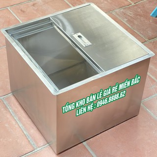Thùng đá âm inox lắp âm mặt đá chuyên dụng cho các nhà hàng, quán cafe