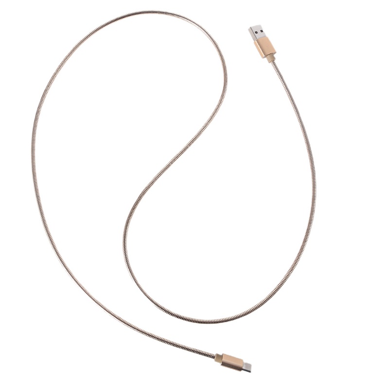 Dây Cáp Sạc Nhanh USB Sang Type C 5V 9V 12V Bằng Kim Loại Màu Vàng / Bạc