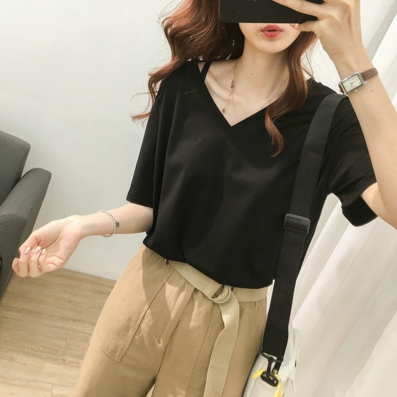 Áo thun dáng rộng tay ngắn thời trang cá tính cho nữ