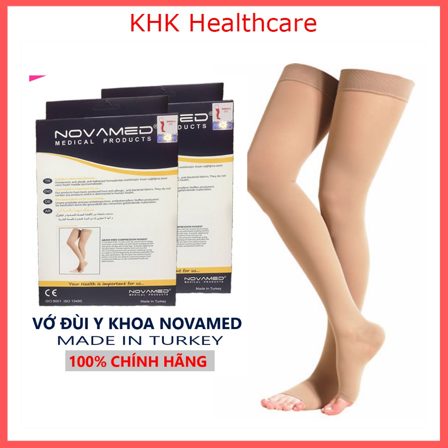 (Sale lẻ size) Vớ y khoa chống suy giãn tĩnh mạch Novamed Thổ Nhỹ Kỳ (vớ dài)