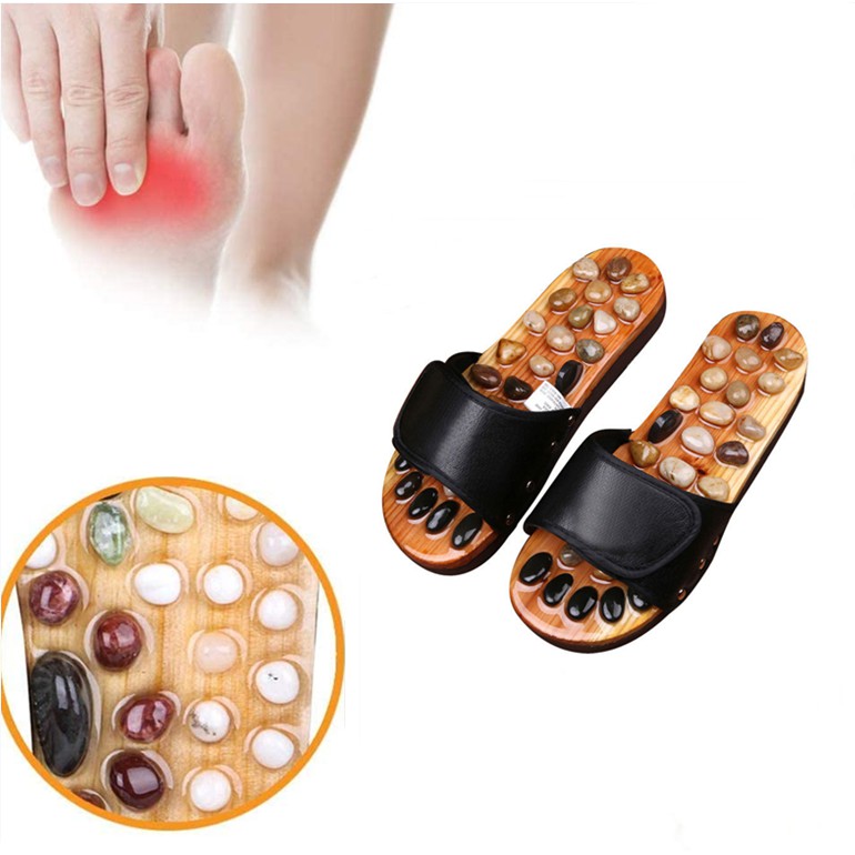 Dép Lê Bấm Huyệt Mát Xa Bấm Huyệt Bằng Đá Tự Nhiên Giúp Giảm Đau Chân