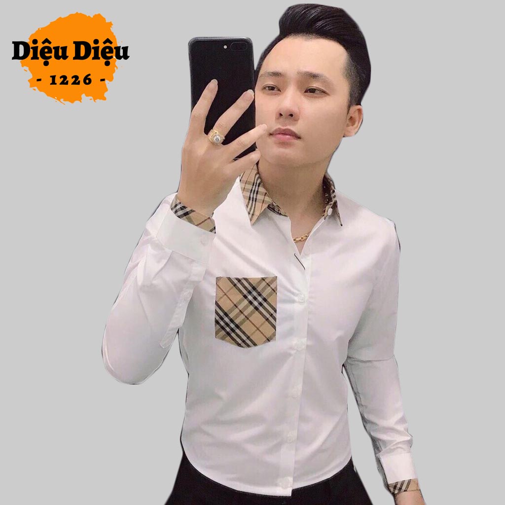 ÁO SƠ MI NAM TRẮNG MIX BBR CÓ TÚI CAO CẤP kèm ảnh thật - Diệu Diệu 1226 | BigBuy360 - bigbuy360.vn