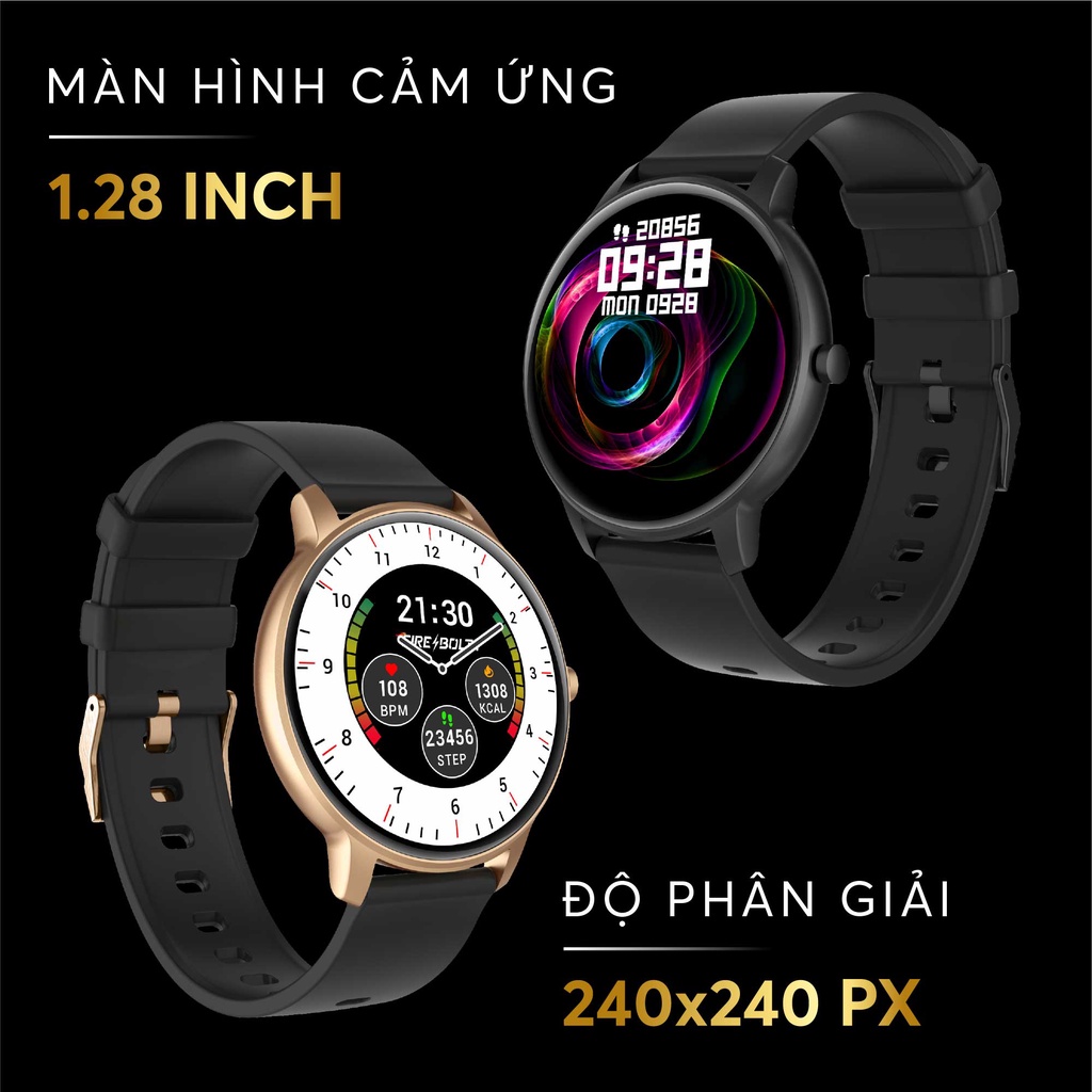 Đồng hồ thông minh Fireboltt Rage - Hãng phân phối chính thức | Màn hình FullHD | Chống nước | Đo bước chân, nhịp tim