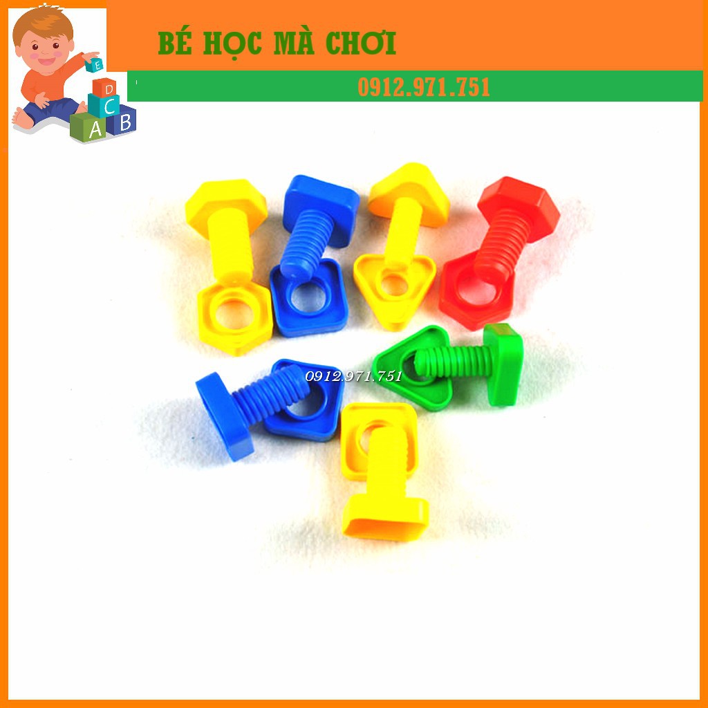 Set ỐC VÍT NHỰA TO Rèn Vận Động Tinh