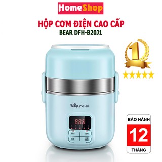 Hộp Cơm Cắm Điện (3 tầng Inox) đa chức năng cao cấp Bear DFH-B20J1 (Bảo hành chính hãng 12 tháng)