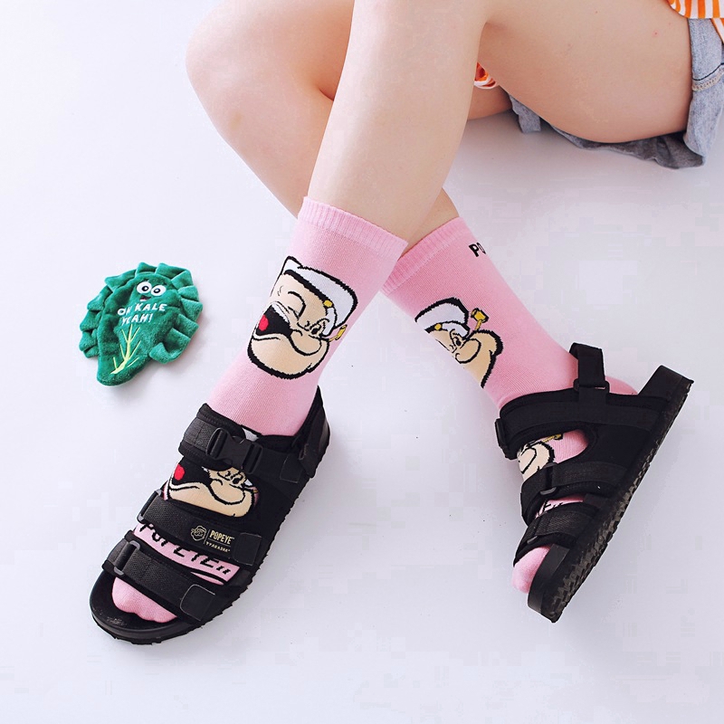 Vớ cotton họa tiết hoạt hình popeye cho nam và nữ