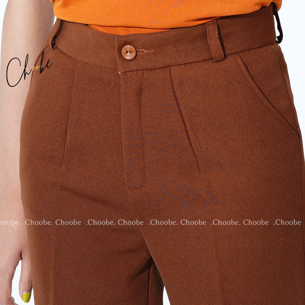 Quần tây nữ Choobe cạp cao chất vải cao cấp âu công sở màu sắc sang trọng form tôn dáng - NÂU Q07 | BigBuy360 - bigbuy360.vn