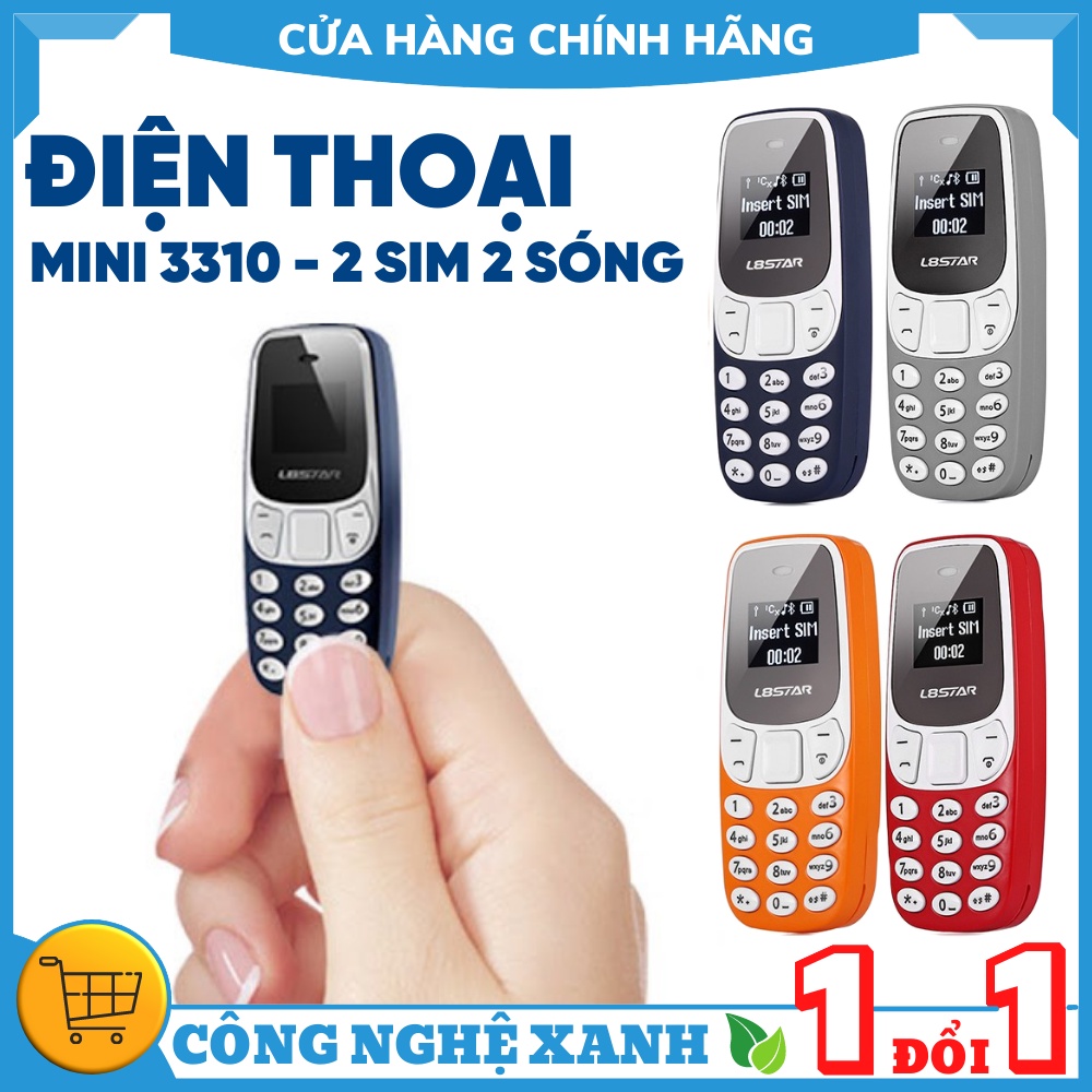 Điện thoại mini siêu nhỏ BM10 3310 mini 2 Sim 2 Sóng hỗ trợ bluetooth ,mp3, thẻ nhớ,thay đổi giọng nói - BH 12 THÁNG