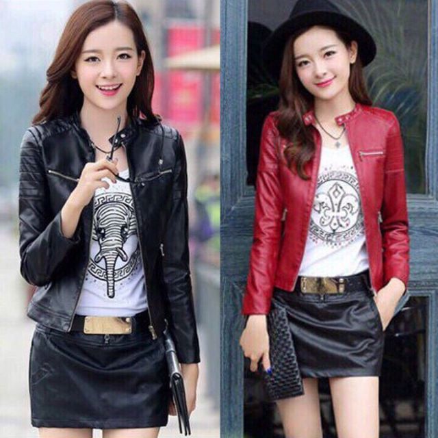 Áo khoác da nữ