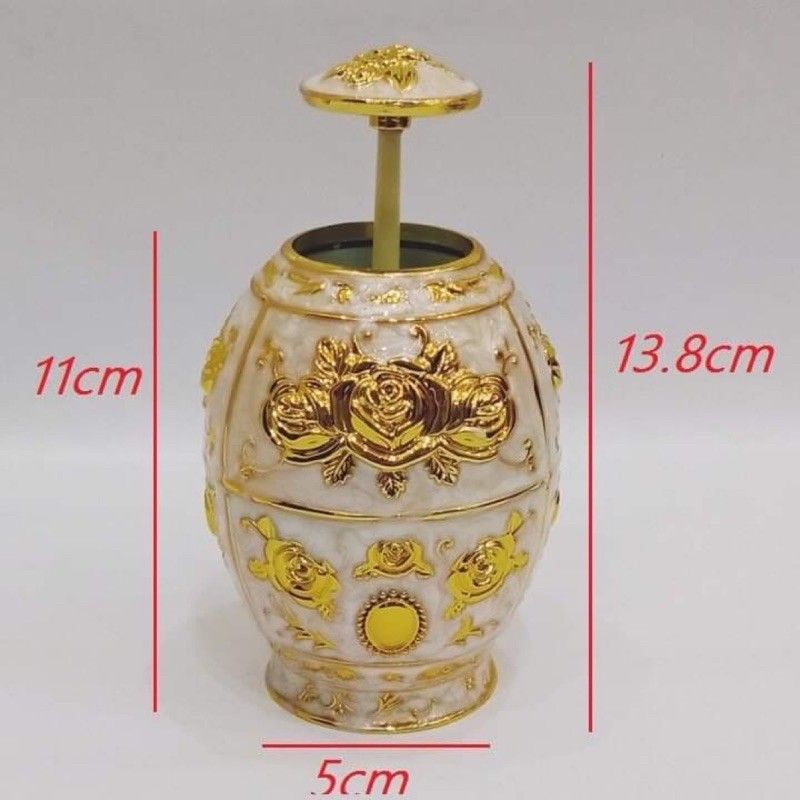 Lọ Đựng Tăm Vàng - Hộp Đựng Giấy Ăn Vàng, Gạt Tàn thuốc lá vàng Hoàng Gia Cao Cấp