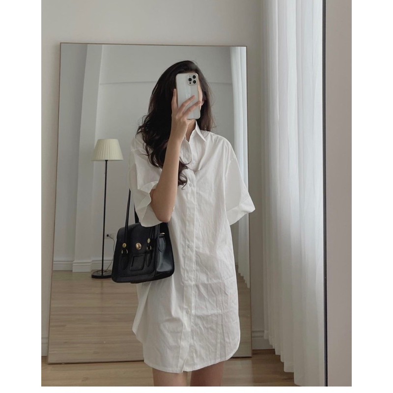 Váy sơ mi oversize ( ảnh thật tự chụp )