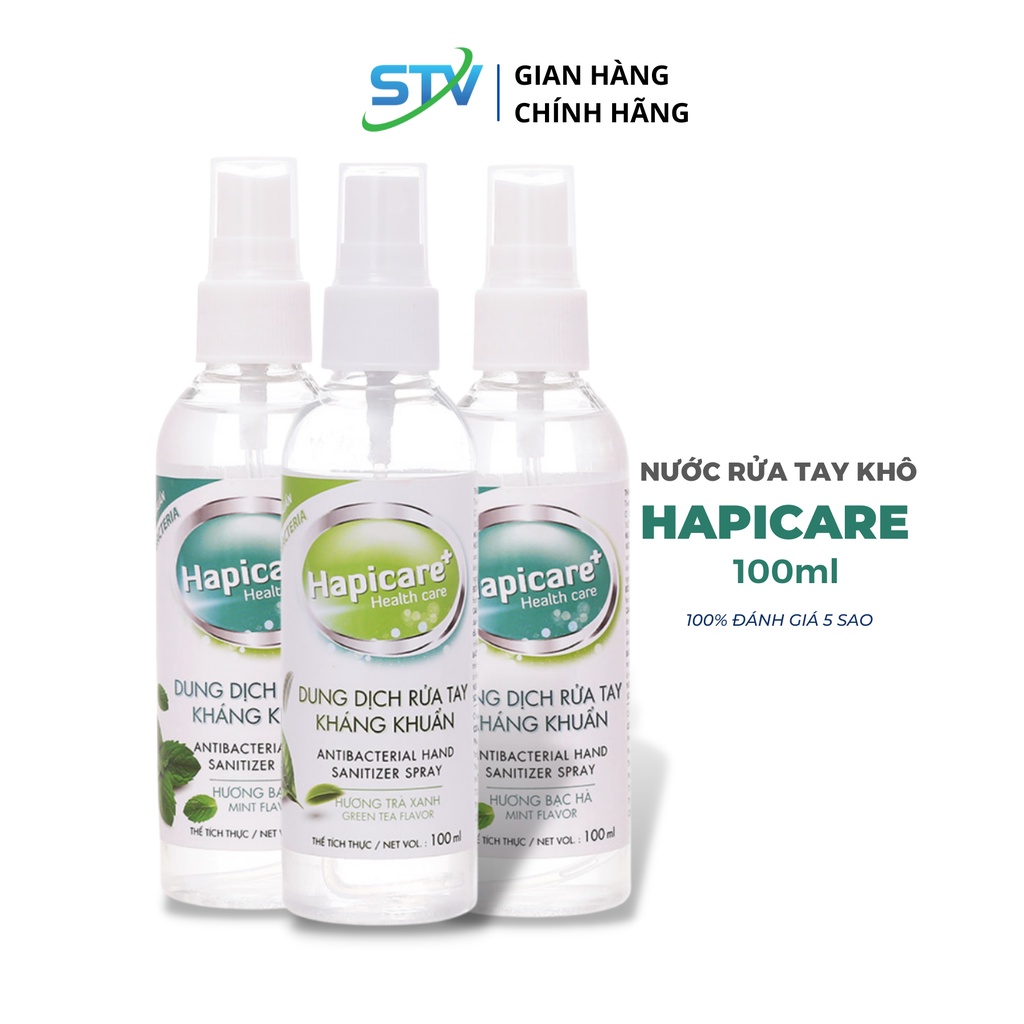Nước Rửa Tay Khô Sát Khuẩn Hapicare Bảo Vệ Da Tay 100ml