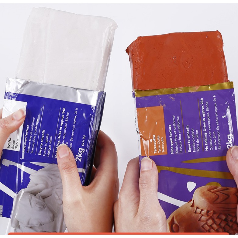 [Hỏa Tốc HCM] Đất Sét Tự Khô Mont Marte Premium - Trắng