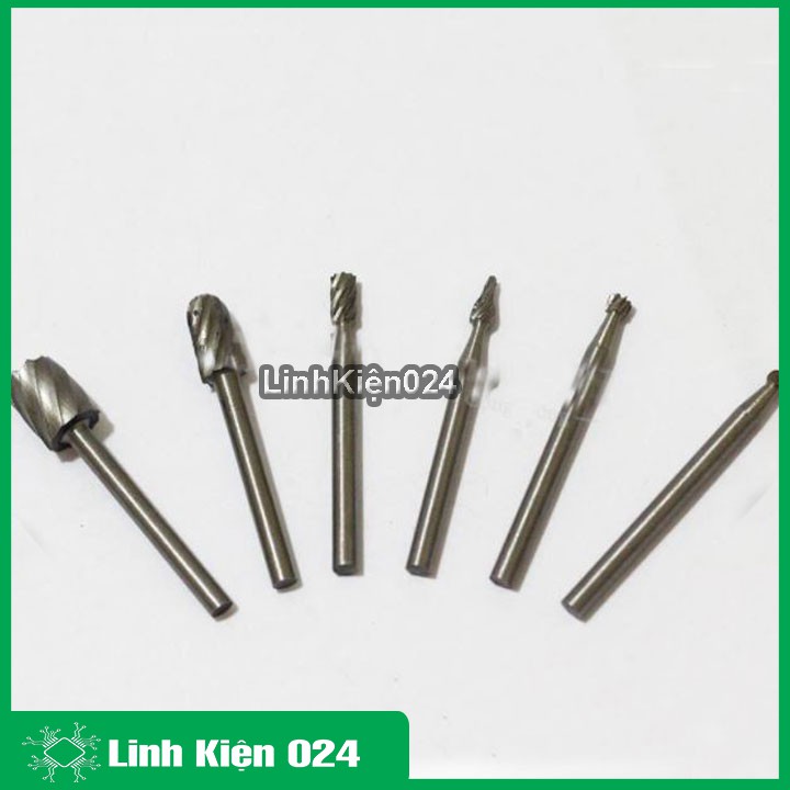 Combo 6 Mũi Khoan, Khắc, Mài HSS Trục 3.17mm Đa Năng - Cao Cấp