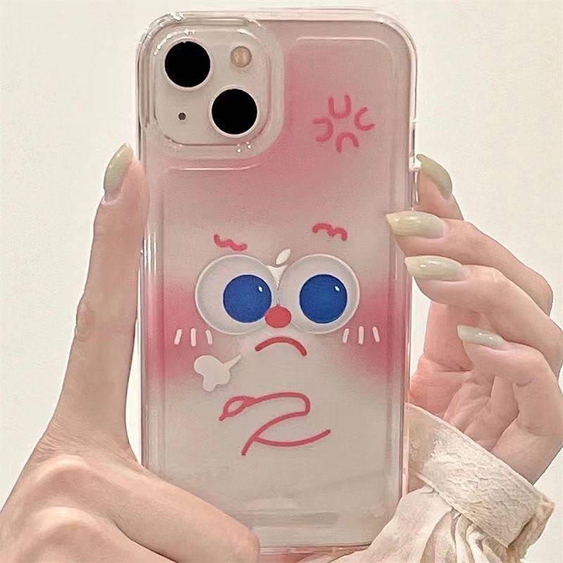 Cute Smudging Expression Apple 14/13Promax Soft 12/11 Mobile Phone XR/XS All-Inclusive 7/8Plus Drop-Resistant zddz