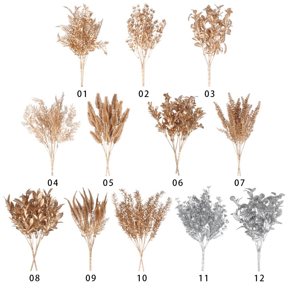 1 nhánh lá cây nhân tạo DIY trang trí nhà cửa/sự kiện đa ứng dụng