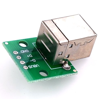2 X Usb Type B Female Socket Breakout Board 2.54Mm Pitch Adapter Connector