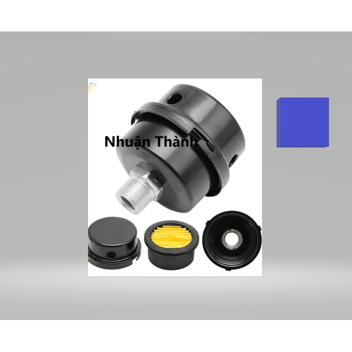 Lọc gió máy nén khí thân sắt có màng lọc cao cấp ren 20 mm / Bô e