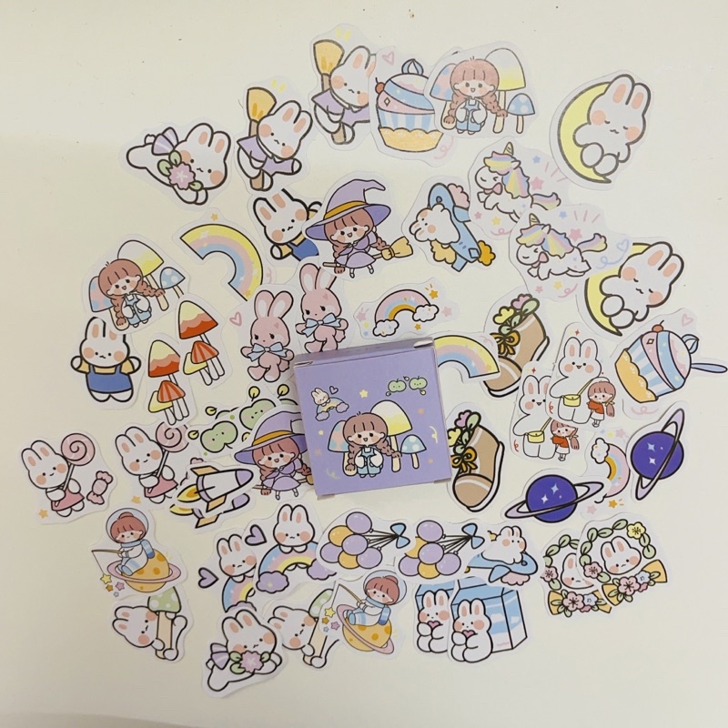 Hộp nhỏ 50 Sticker dễ thương
