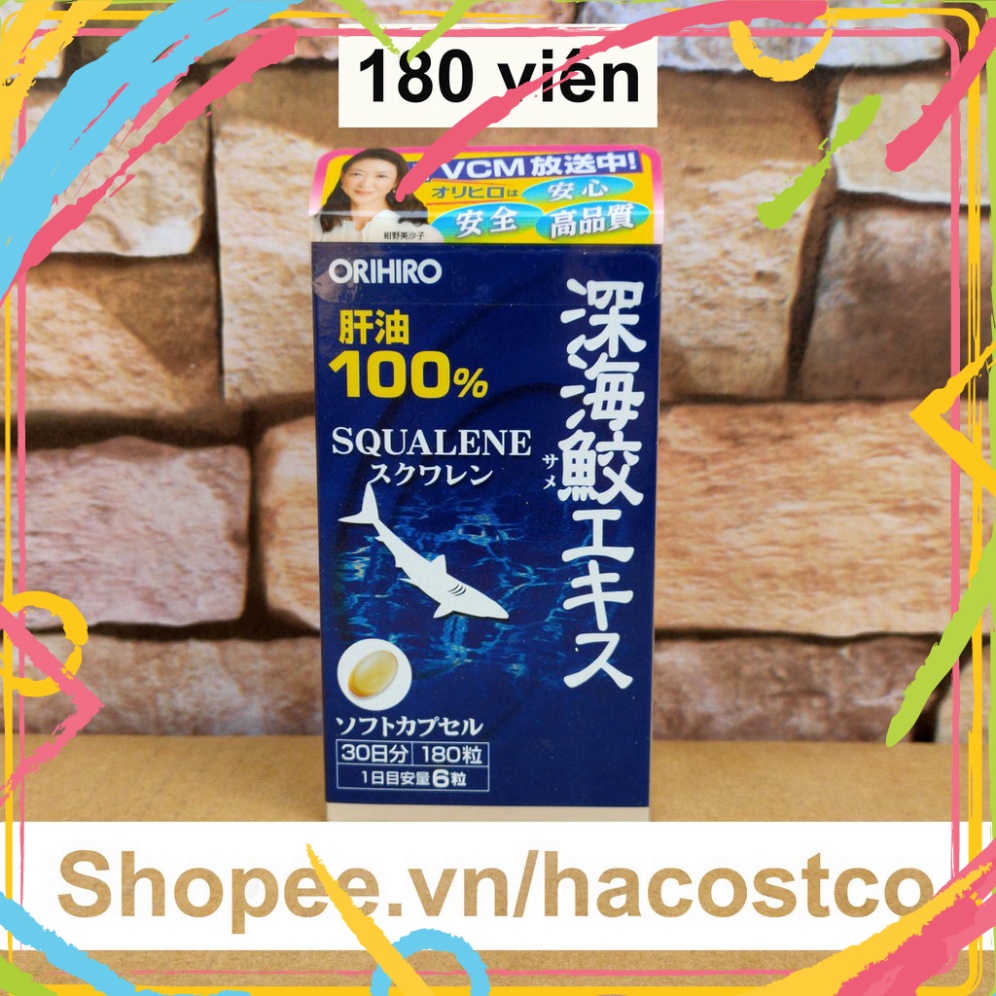 XẢ BANH NÓC Viên uống Orihiro Shark Squalene 360viên chiết xuất dầu gan cá mập sụn vi cá mập Japan XẢ BANH NÓC