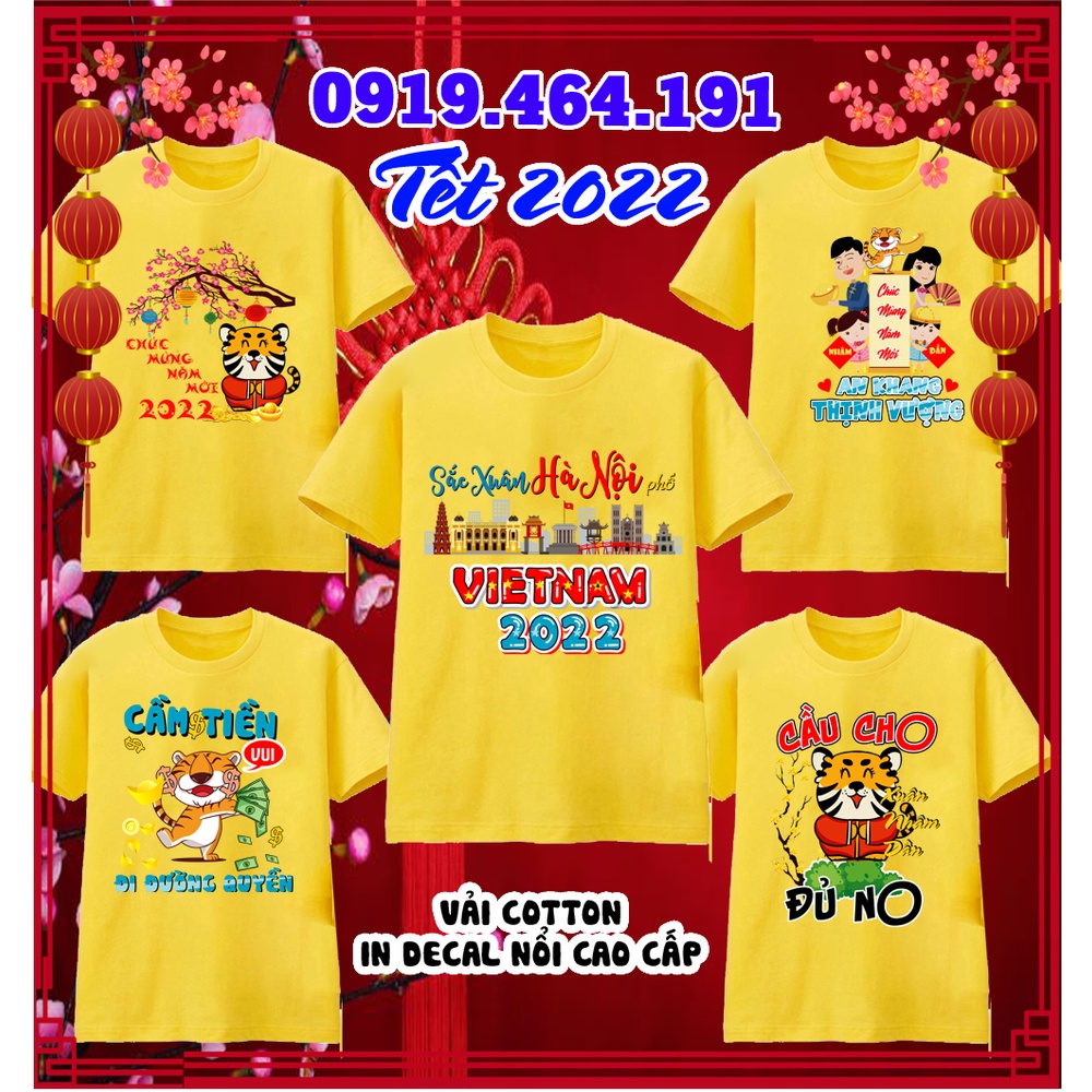 Áo thun HQ nhâm dần 2022 cao cấp, áo HQ, áo nhâm dần, vải cotton min mát, in Pet cao cấp (độc quyền)-Có size trẻ em
