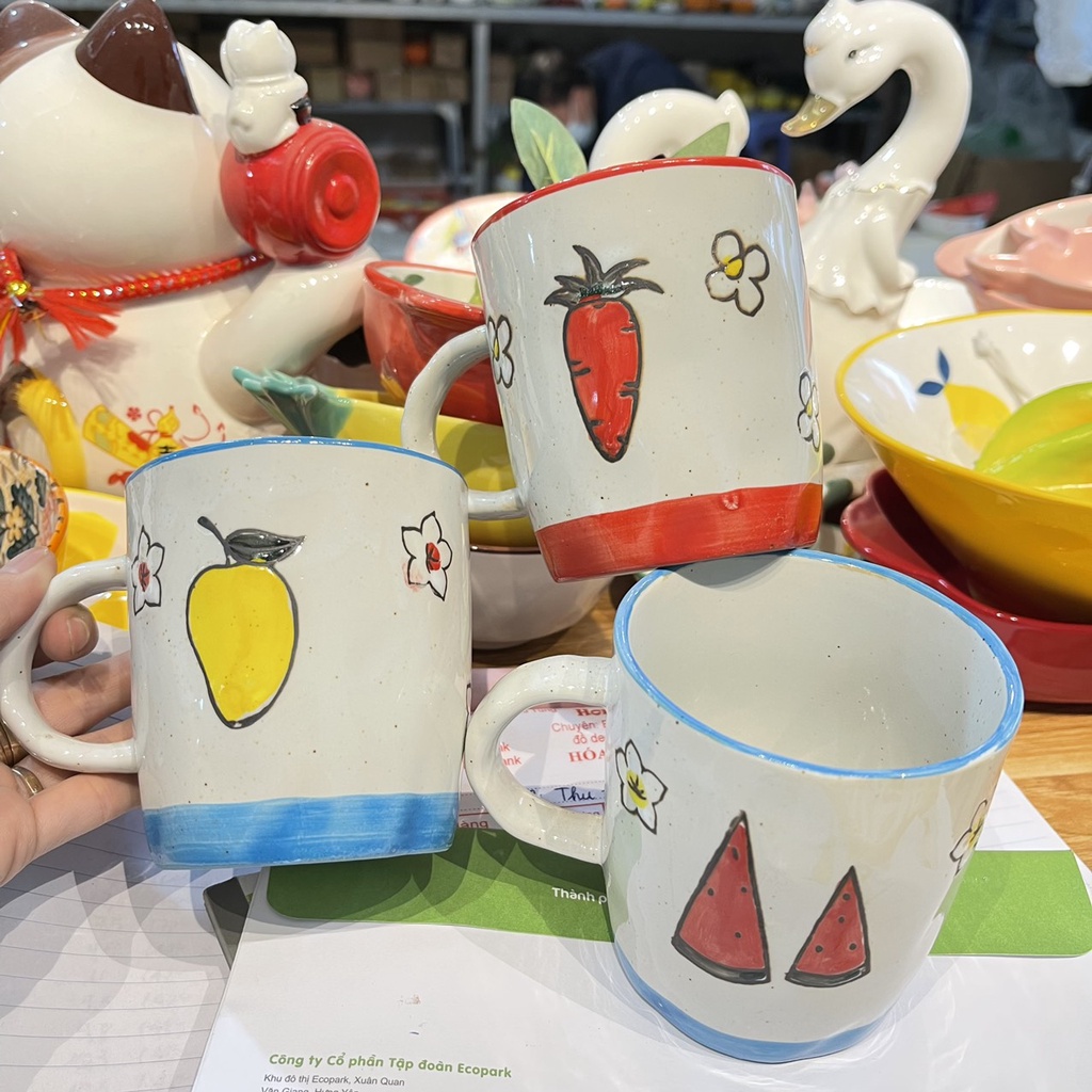 Cốc men tiêu dung tích 330ml cực kỳ đẹp