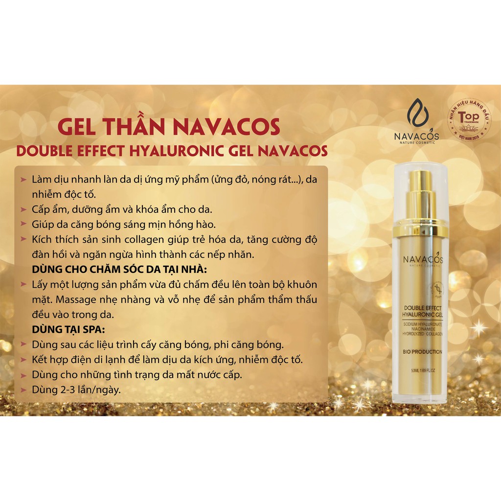 Gel thần Navacos Double Effect Hyaluronic Gel - cấp ẩm, dưỡng ẩmCao cấp Hàn Quốc 50ml | BigBuy360 - bigbuy360.vn