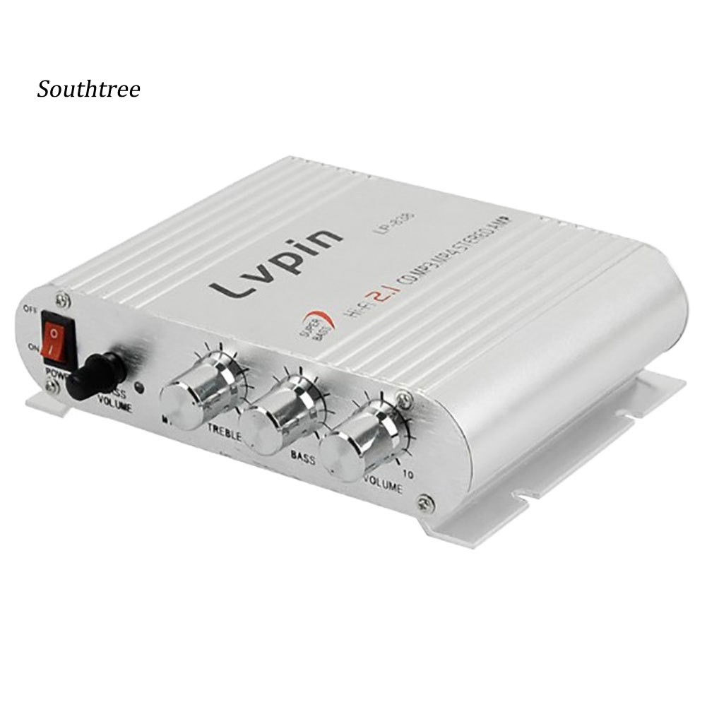 Bộ Khuếch Đại Âm Thanh HiFi CD MP3 MP4 2.1 Kênh Lvpin838 12V Chuyên Dụng Cho Xe Hơi