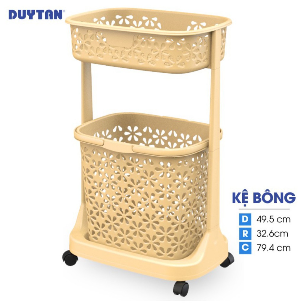 Kệ Bông - Kệ Giặt Đa Năng 2 Tầng Có Bánh Xe nhựa Duy Tân