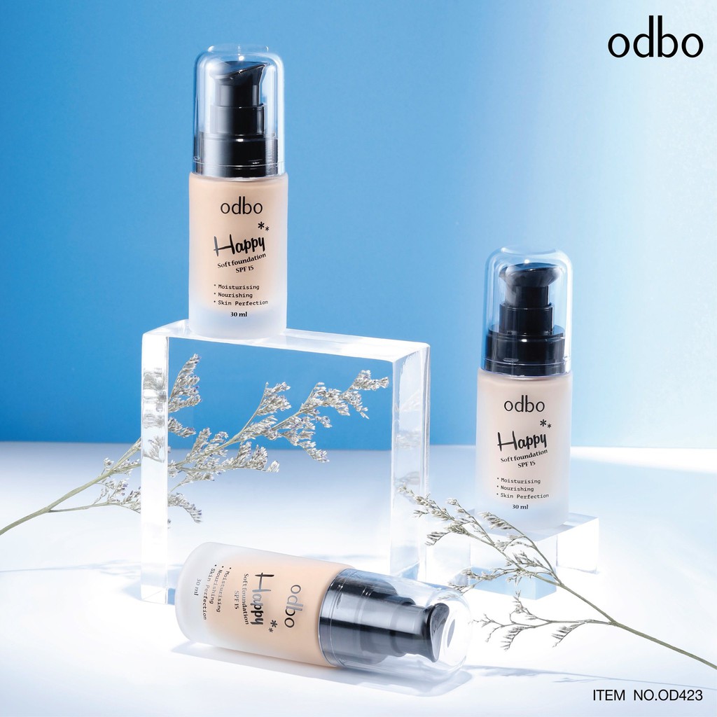 [AN TOÀN FDA] Kem Nền Dưỡng Ẩm Odbo Happy Soft Foundation SPF15 OD423