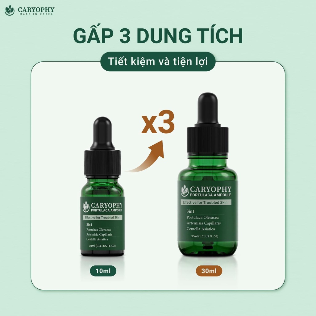 Serum ngăn ngừa mụn và thâm Caryophy Chính Hãng - Serum Mụn Ngăn Ngừa Mụn Ẩn,Mụn Đầu Đen