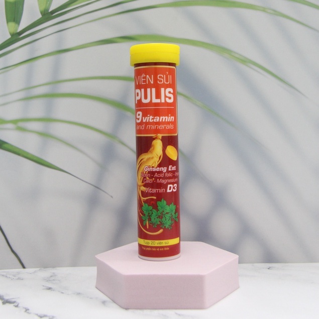 Viên Sủi Pulis VSHINE - Tuýp 20 Viên - Bổ Sung Vitamin, Khoáng Chất, Hỗ Trợ Tăng Cường Và Nâng Cao Sức Khỏe