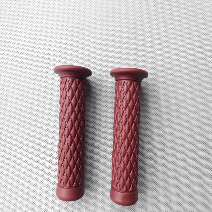 Tay nắm cao su xe máy classic Cafe Racer cao cấp vân quả trám