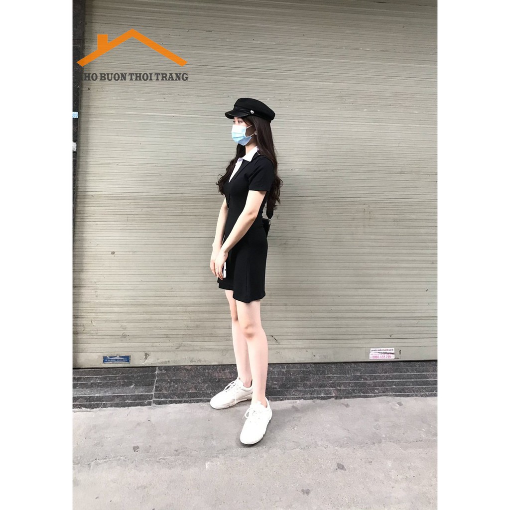 Váy polo phối cổ trắng siêu xinh - Váy polo body tay ngắn đi dự tiệc, đi chơi dạo phố chất thun tum freesize | BigBuy360 - bigbuy360.vn